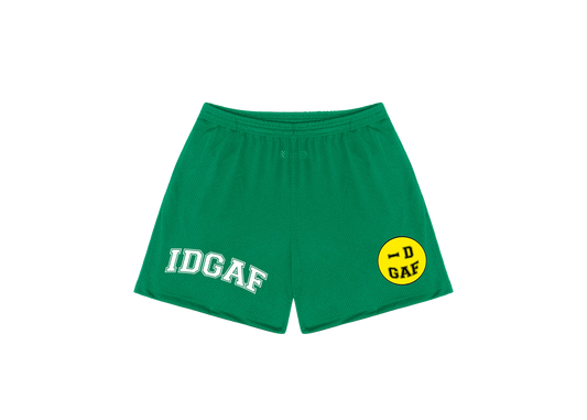 IDGAF Mascot Mesh Short Kelly