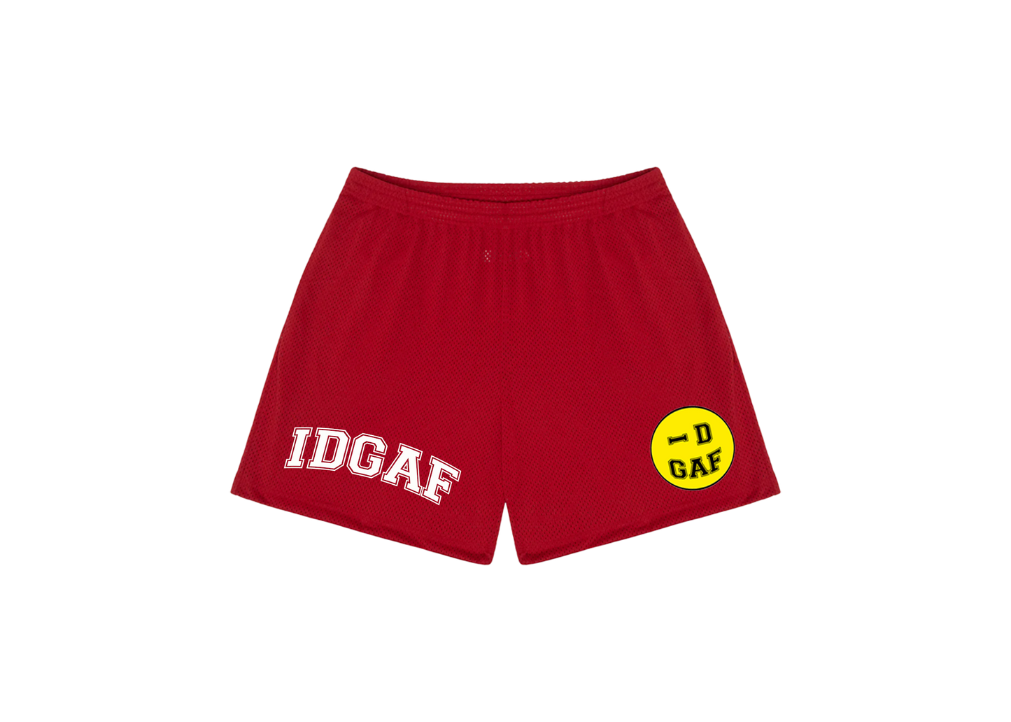 IDGAF Mascot Mesh Short Red