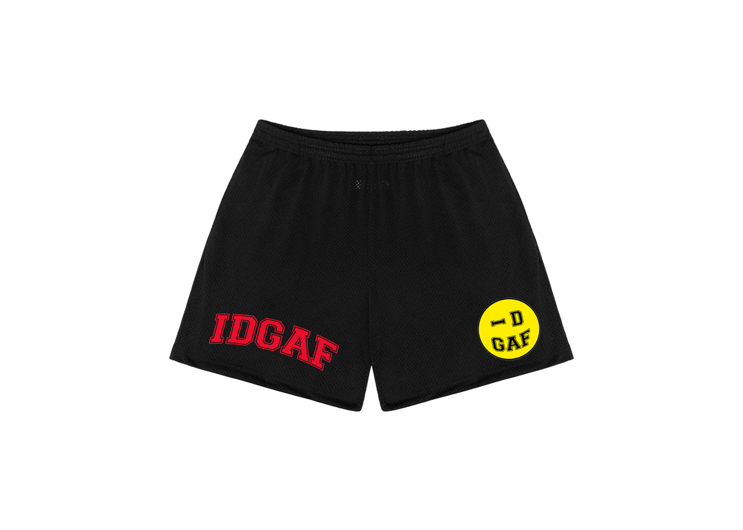 IDGAF Mascot Mesh Short Black