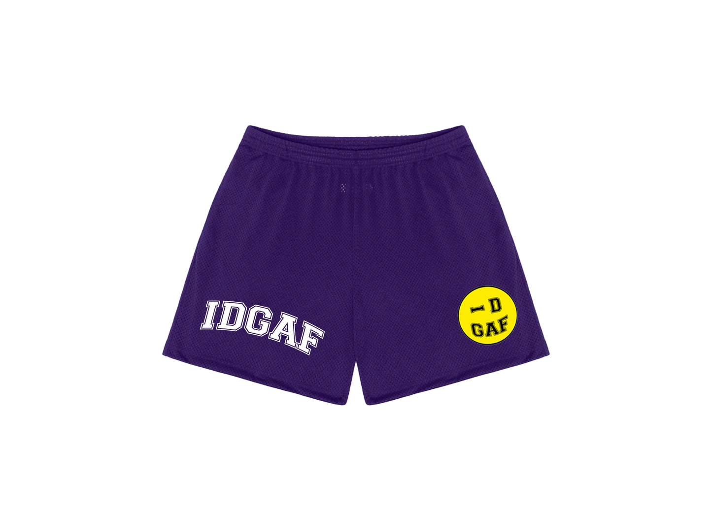 IDGAF Mascot Mesh Short Purple