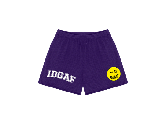 IDGAF Mascot Mesh Short Purple